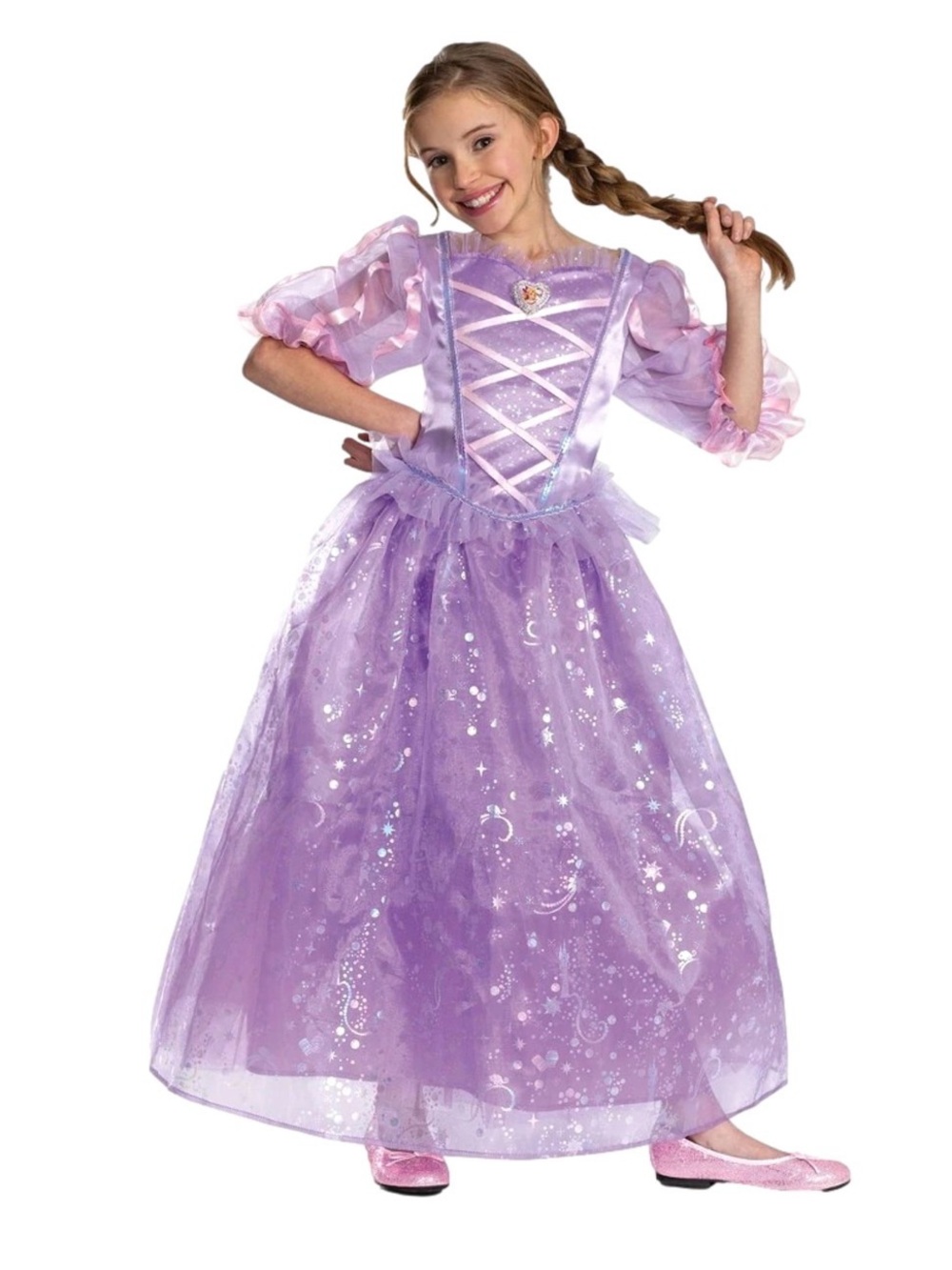 Disguise Disney Kids Princess Rapunzel Deluxe Costume Medium (7-8) BNWT
